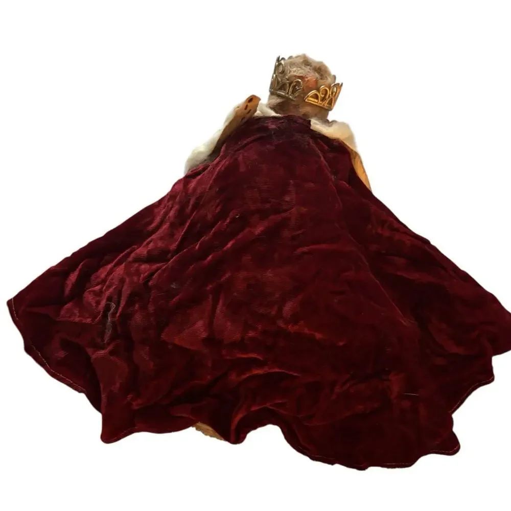 Jointed Hollywood Doll Queen for a Day Blond w Crown & Fur Cape Vintage